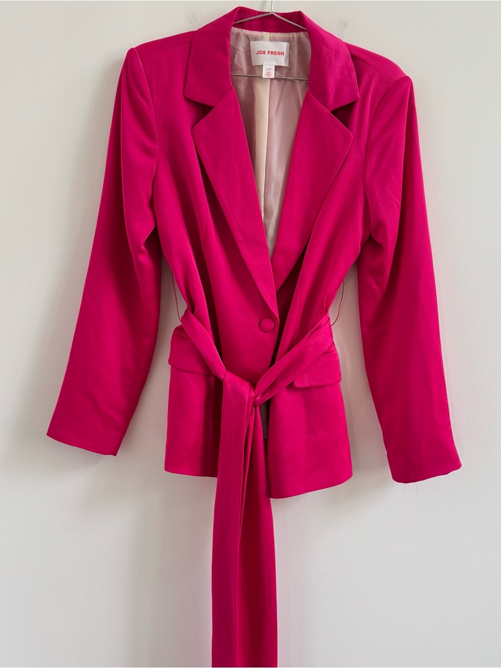 Joe Fresh Hot Pink Tie-Waist Blazer